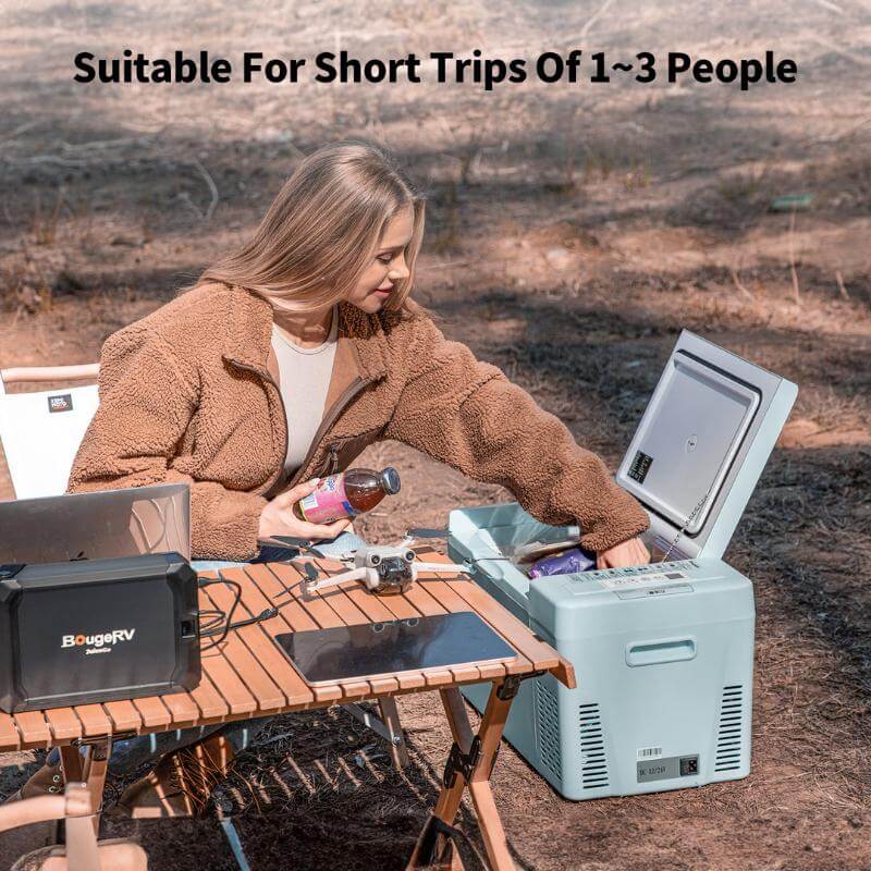 BougeRV 23QT Mint Green Portable Fridge For Quick Adventures of 1 - 3 People