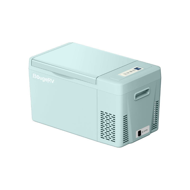 BougeRV 23 Quart Mint Green Mini Fridge Front Right