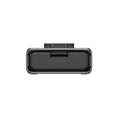 A sleek, black rectangular electronic device labeled "EcoFlow Extra Battery 300" is showcased on a white background. Featuring a flat top, metal connectors, and rounded corners, it seamlessly complements the EcoFlow RIVER 3 Plus system as a portable energy solution.