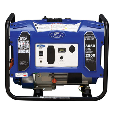 Ford Gas Generator Ford FG3050P 3050 Peak Watts/ 2500 Running Watts, 4-Stroke, 180cc OHV Portable Gas Powered Generator