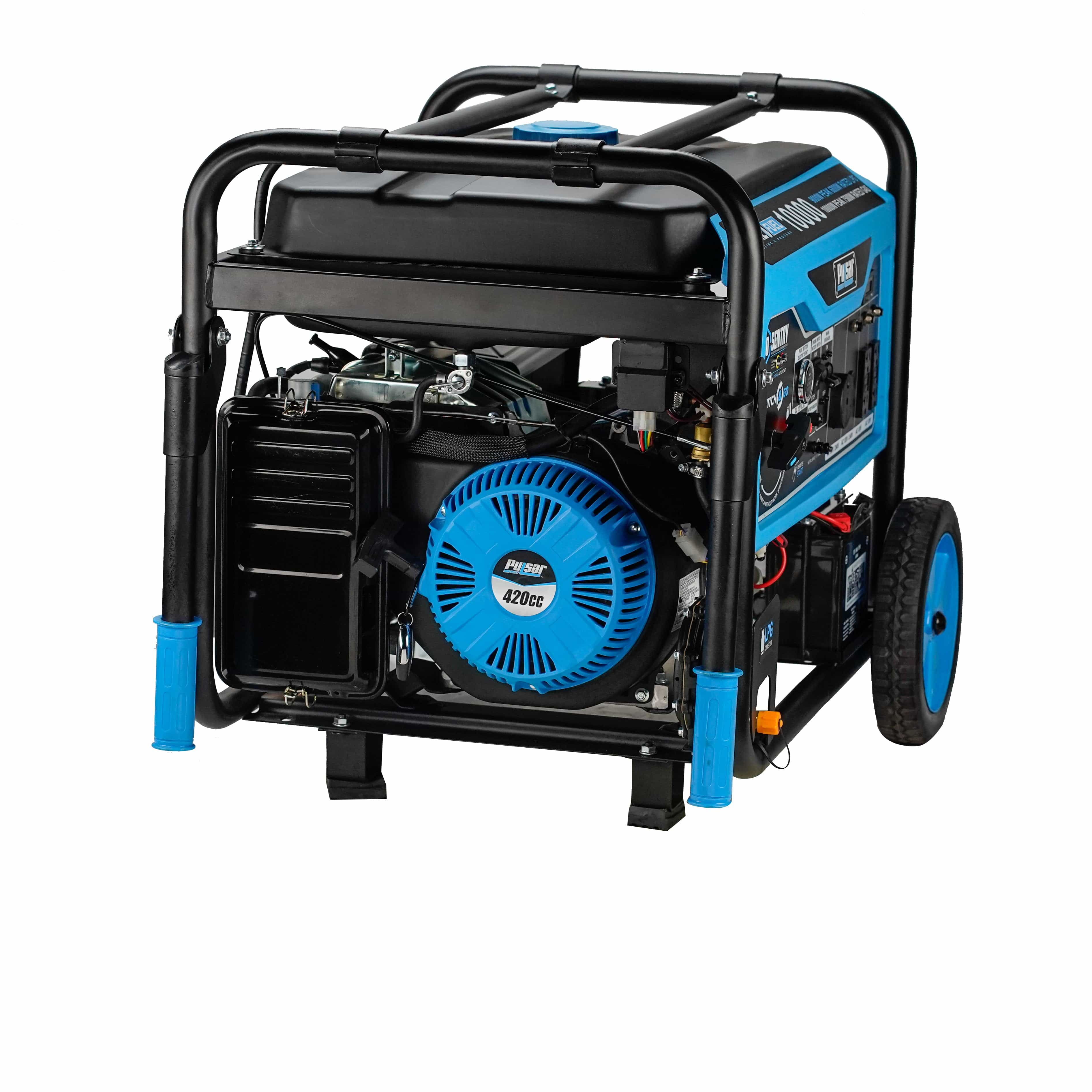 Pulsar Dual-Fuel Generator Pulsar PG10000BRCO 10,000 Watt Dual Fuel Generator with Recoil, Remote, Push Button Start & CO Alert