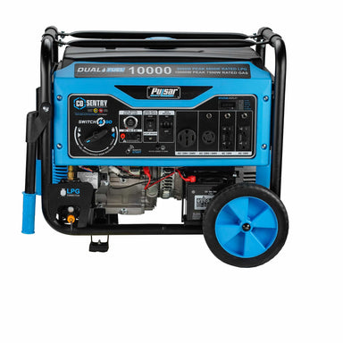 Pulsar Dual-Fuel Generator Pulsar PG10000BRCO 10,000 Watt Dual Fuel Generator with Recoil, Remote, Push Button Start & CO Alert