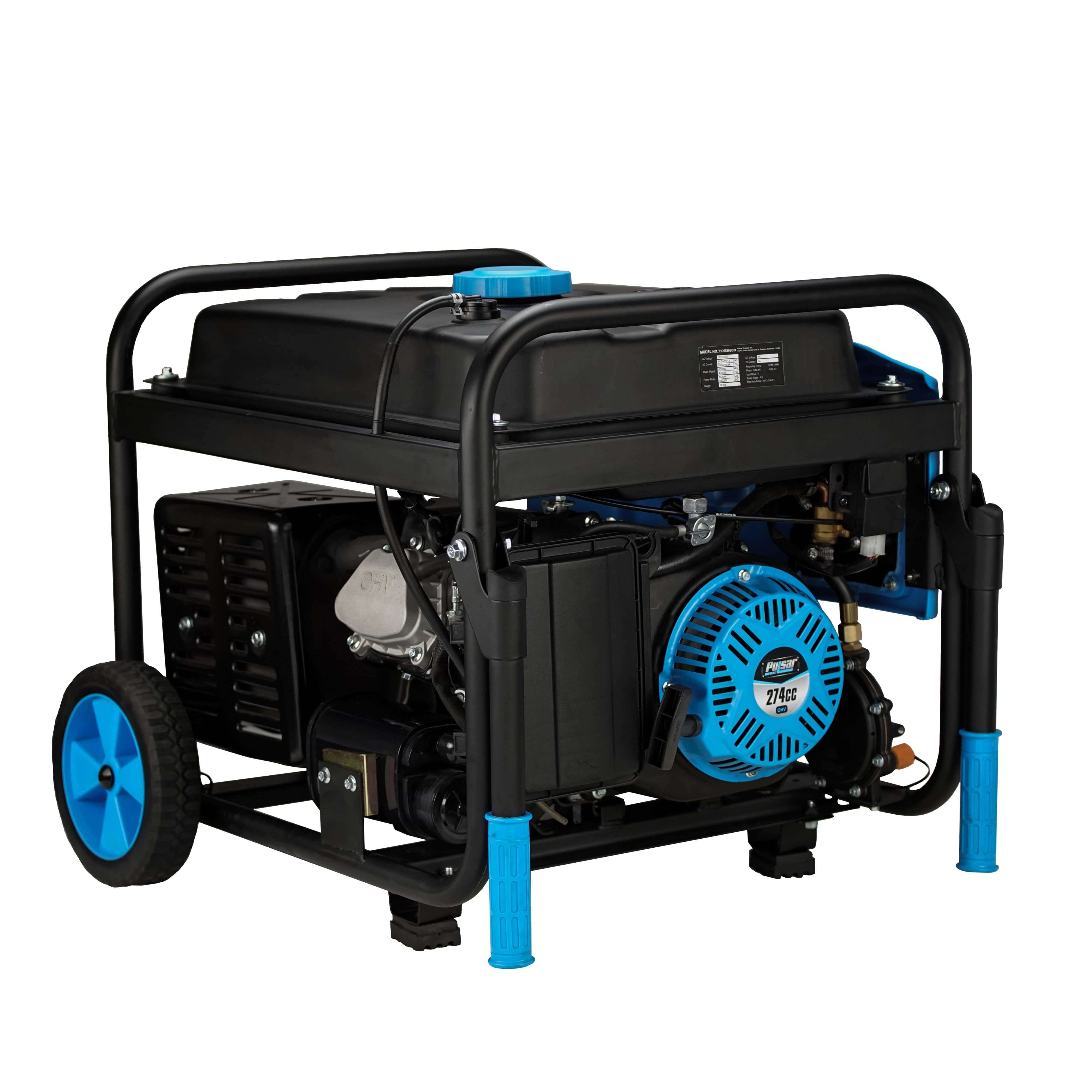 Pulsar Dual-Fuel Generator Pulsar PG6580BCO 6,580-Watt Dual-Fuel Portable Generator – CARB Complaint