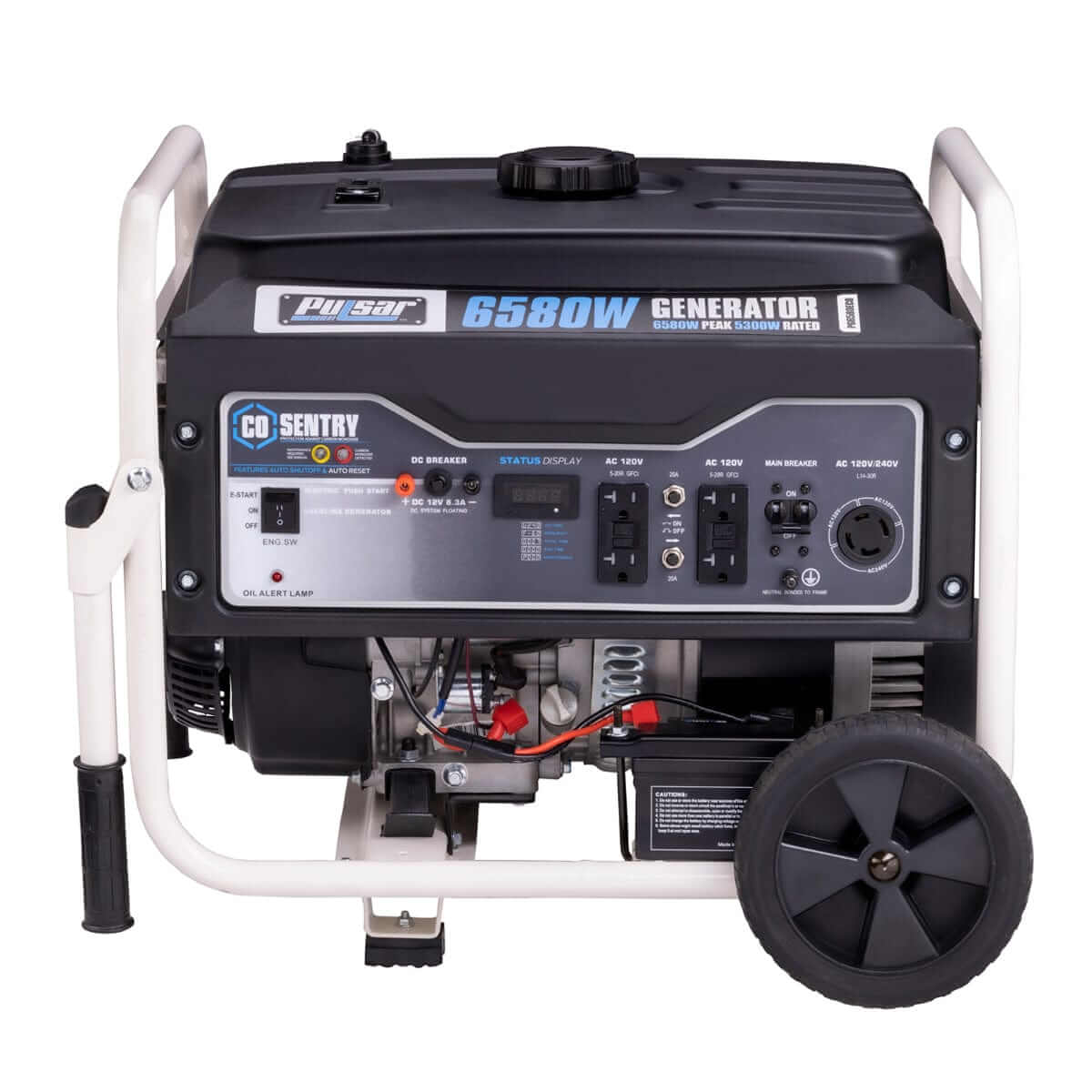 Pulsar Gas Generator Pulsar PG6580ECO 6,580-Watt Gasoline Powered Portable Generator with Electric Start