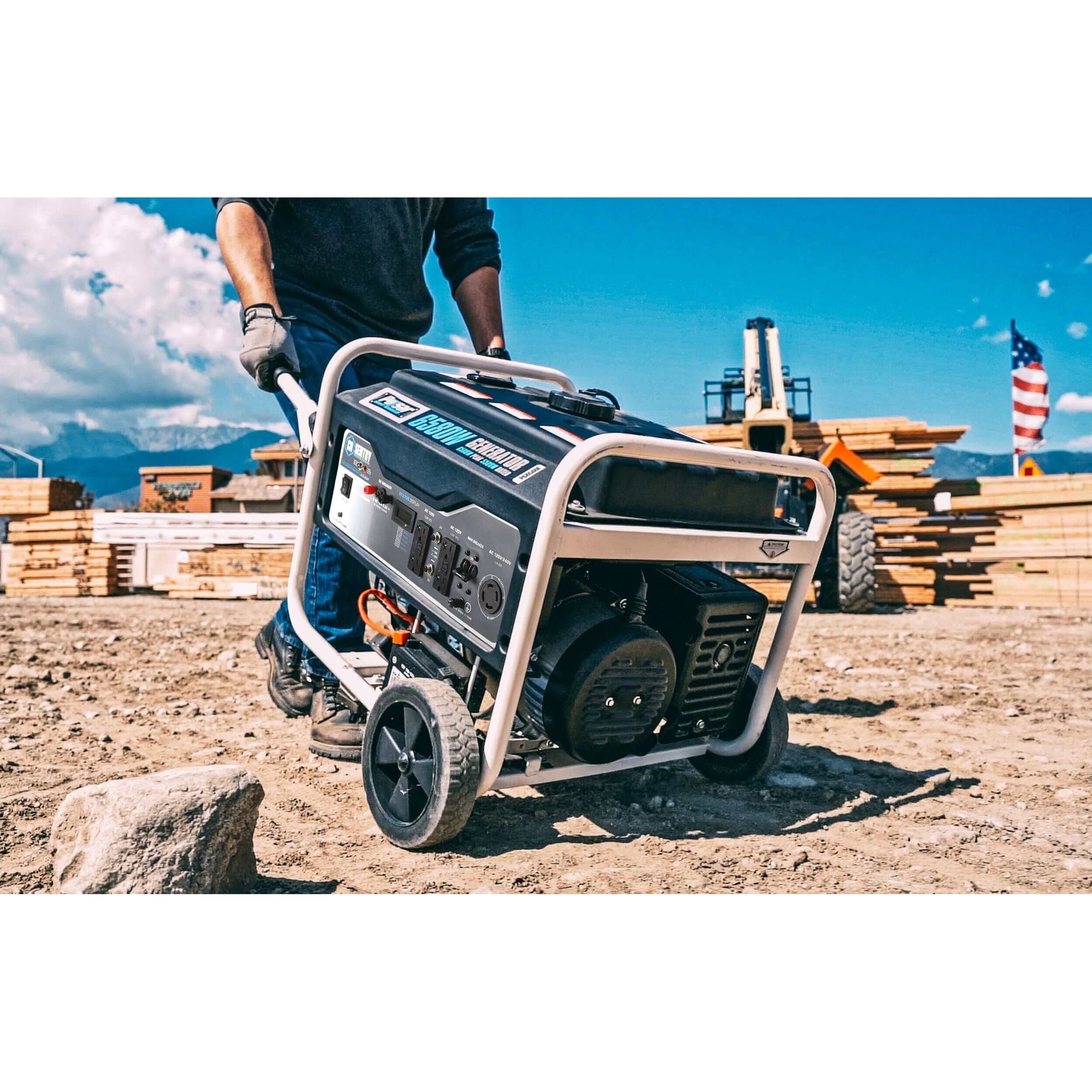 Pulsar Gas Generator Pulsar PG6580ECO 6,580-Watt Gasoline Powered Portable Generator with Electric Start