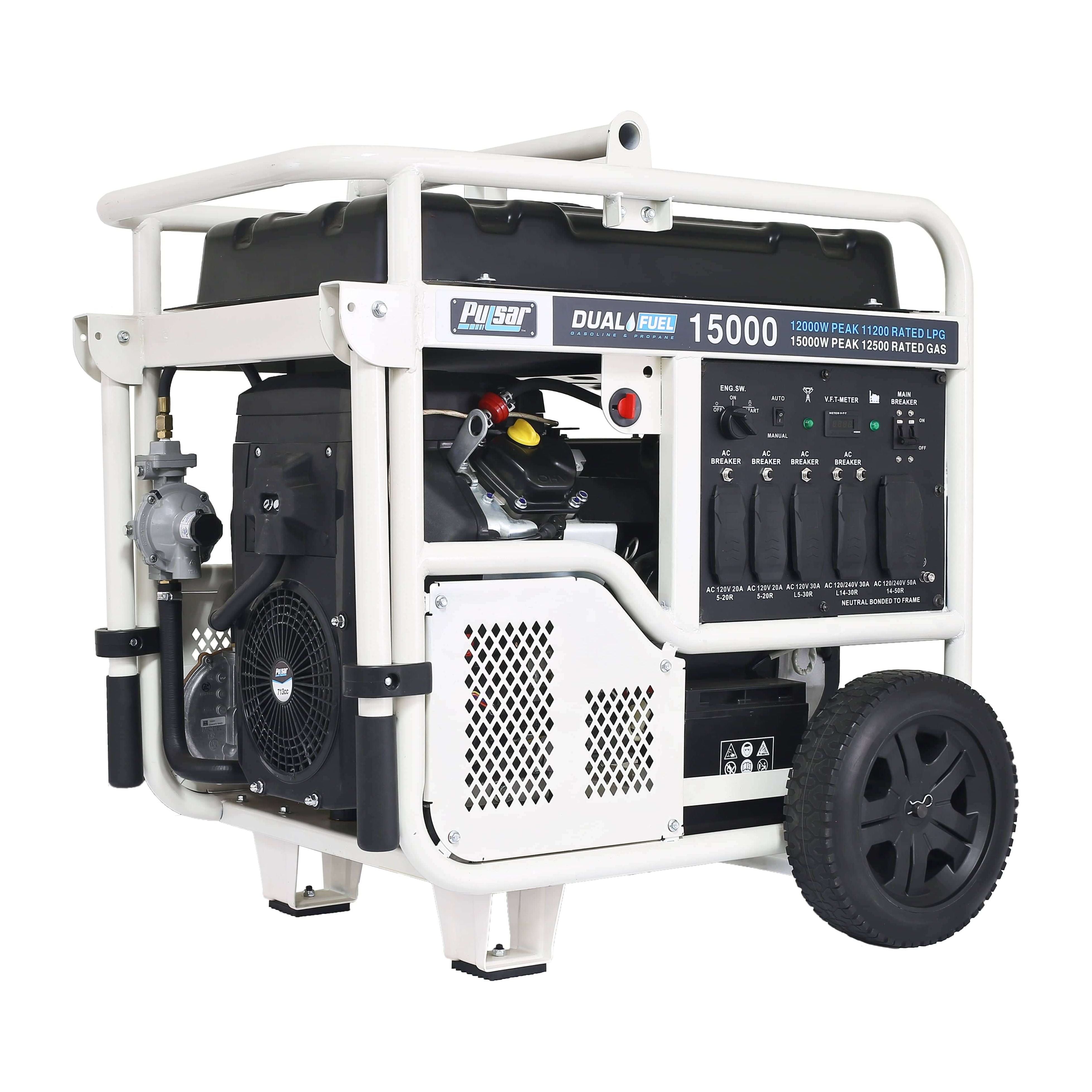 Pulsar generators Pulsar PG15KVTWB 15,000-Watt Dual-Fuel Portable Generator with Electric Start – CARB Compliant