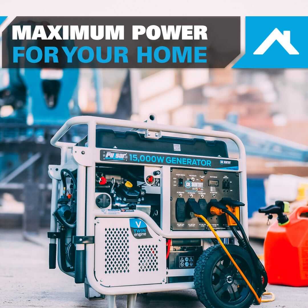 Pulsar generators Pulsar PG15KVTWBCO 15,000-Watt Dual-Fuel Portable Generator with Electric Start – CARB Compliant