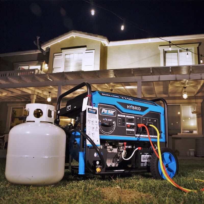 Pulsar generators Pulsar PG7750B 7750W PEAK 6250W RATED GAS/7500W PEAK 6000W RATED LPG, Dual Fuel Portable Generator with Switch & Go Capability