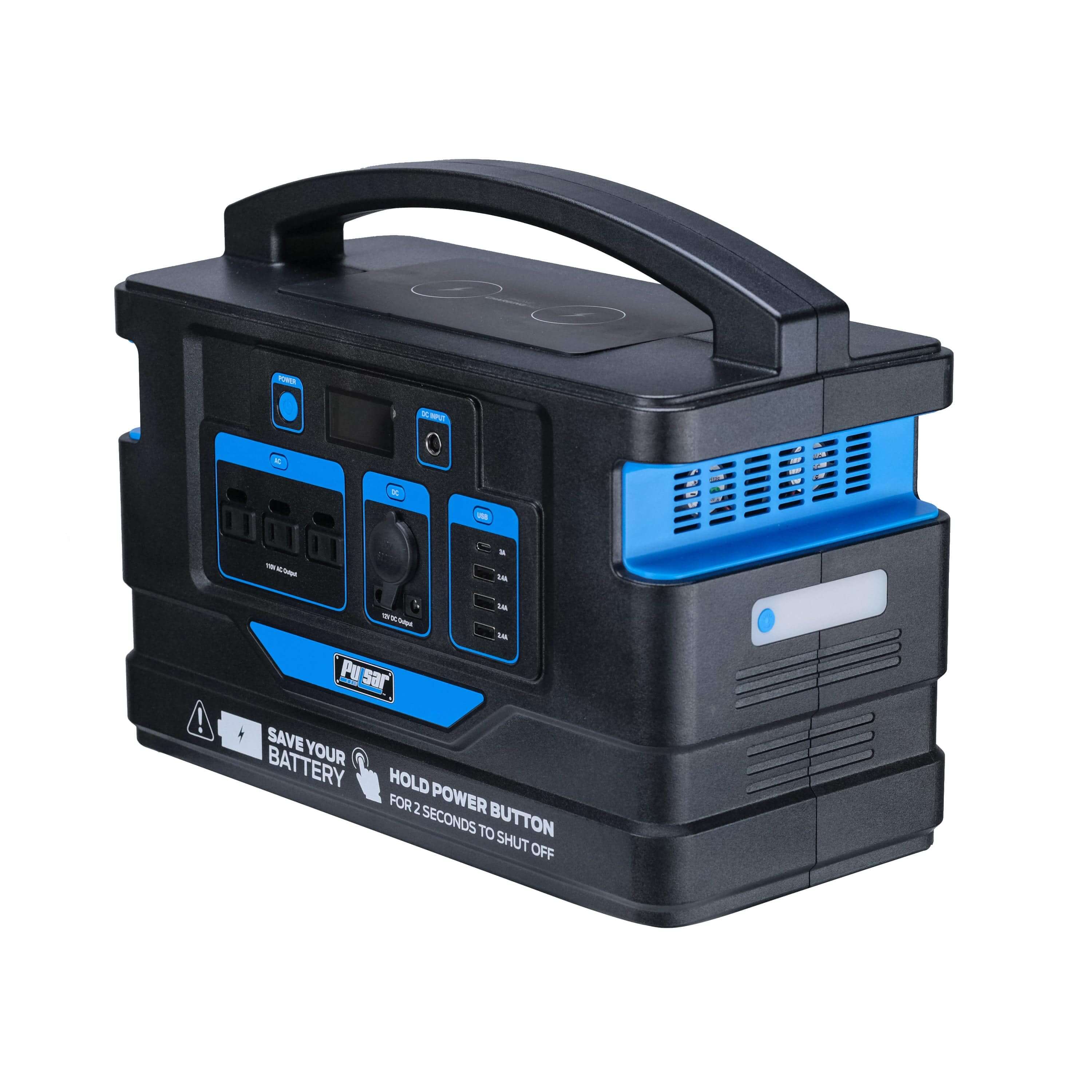 Pulsar power station Pulsar PPS1000 1000 Watt Lithium-Ion Portable Power Station with LCD Display and Wireless Charging Pad