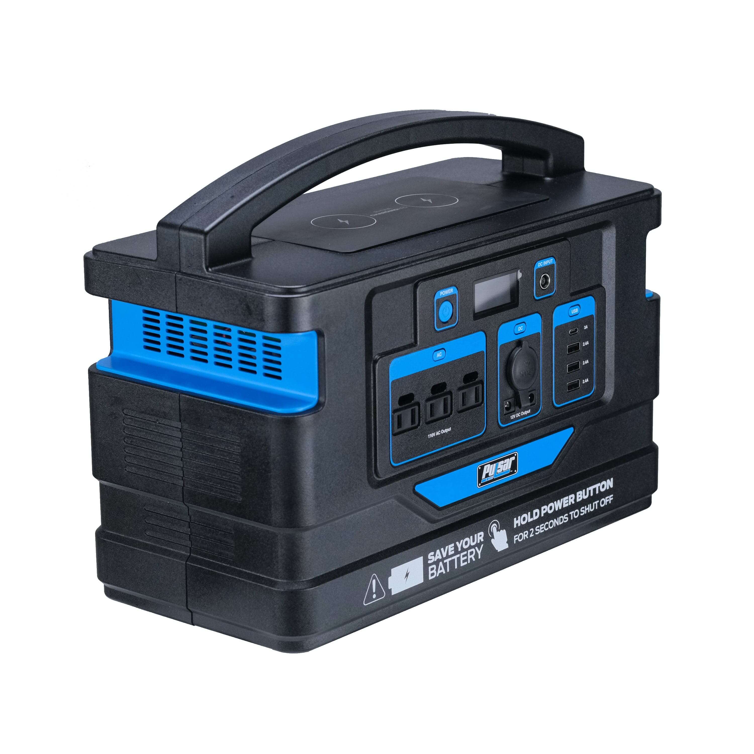 Pulsar power station Pulsar PPS1000 1000 Watt Lithium-Ion Portable Power Station with LCD Display and Wireless Charging Pad