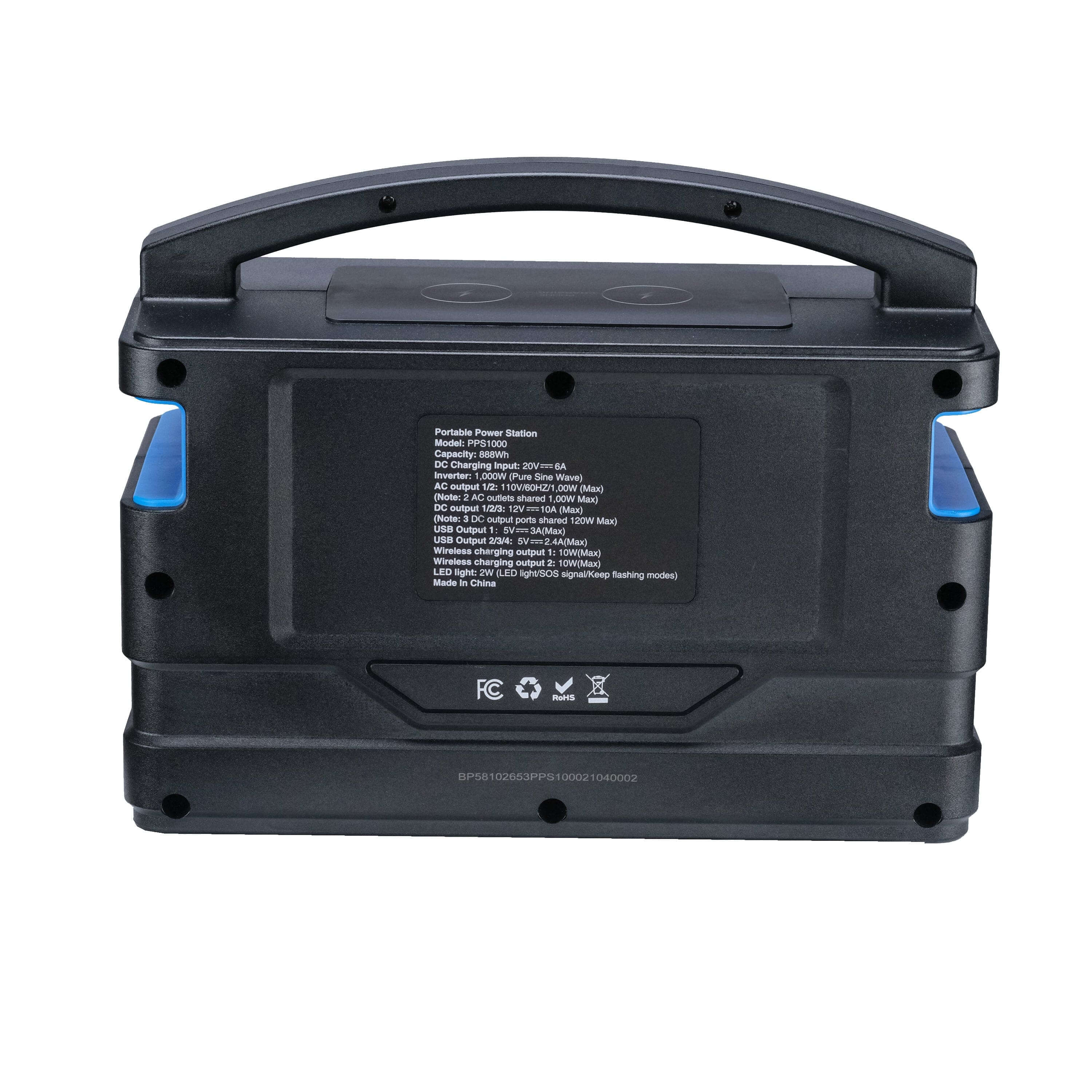 Pulsar power station Pulsar PPS1000 1000 Watt Lithium-Ion Portable Power Station with LCD Display and Wireless Charging Pad