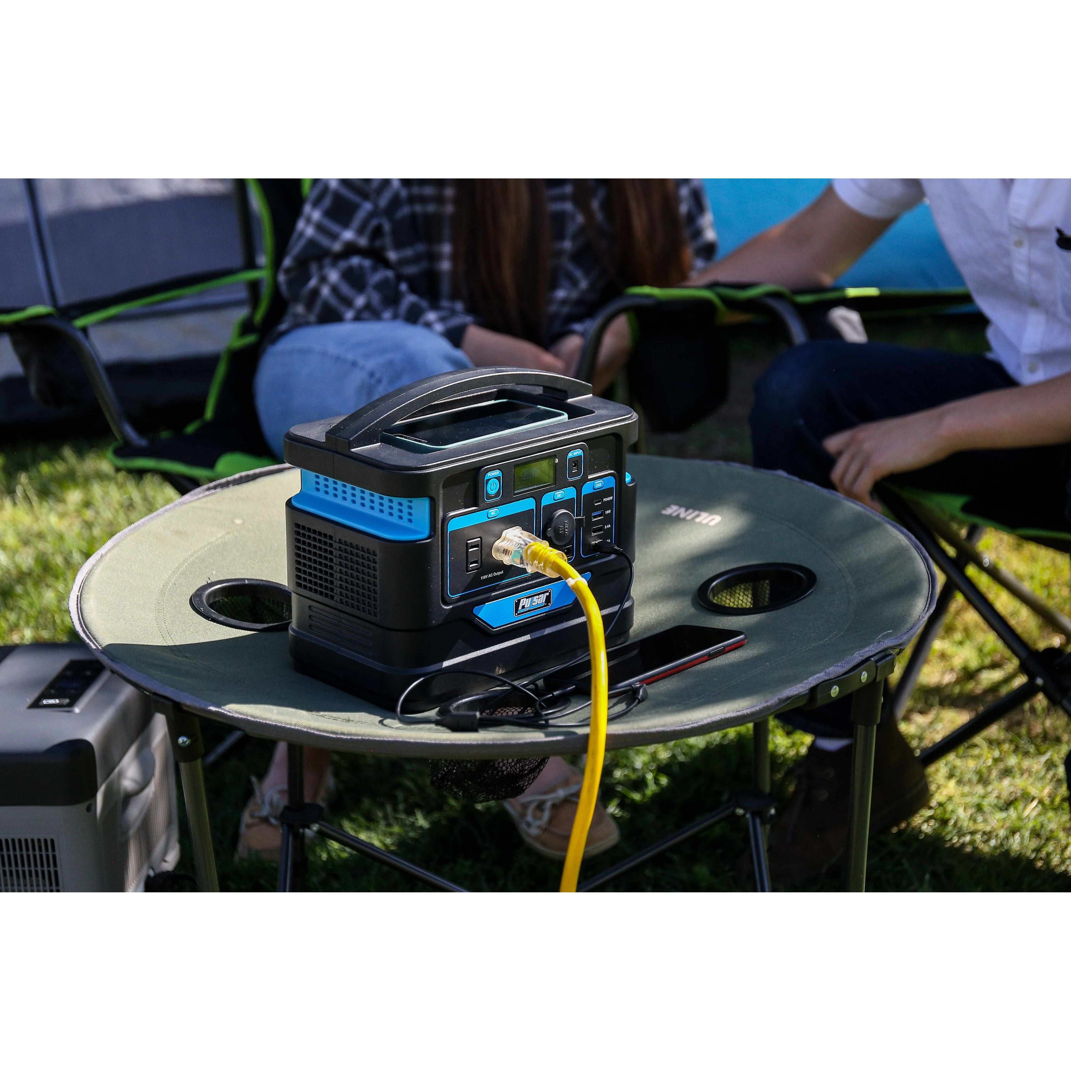 Pulsar power station Pulsar PPS500 500 Watt Lithium-Ion Portable Power Station with LCD Display and Wireless Charging Pad