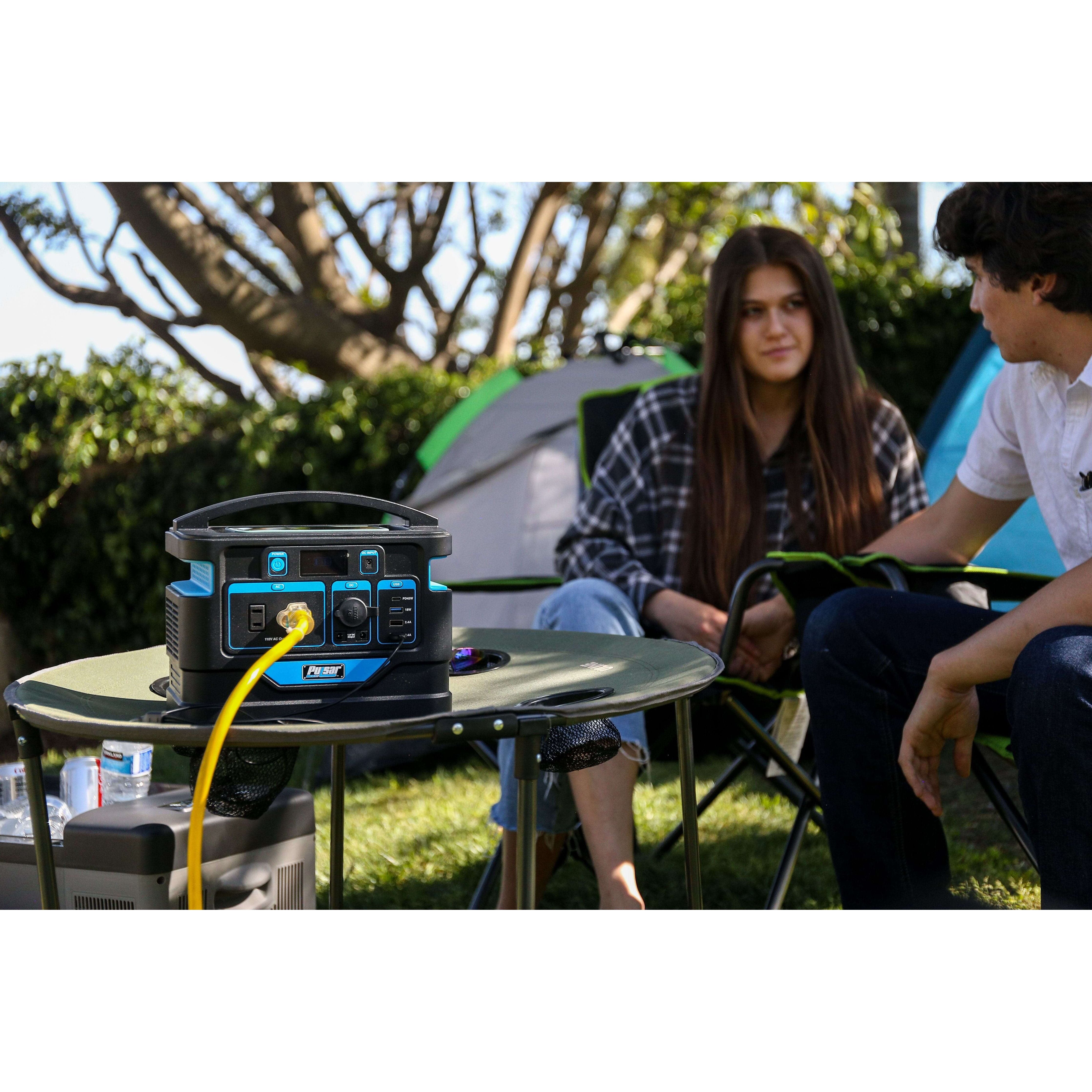 Pulsar power station Pulsar PPS500 500 Watt Lithium-Ion Portable Power Station with LCD Display and Wireless Charging Pad
