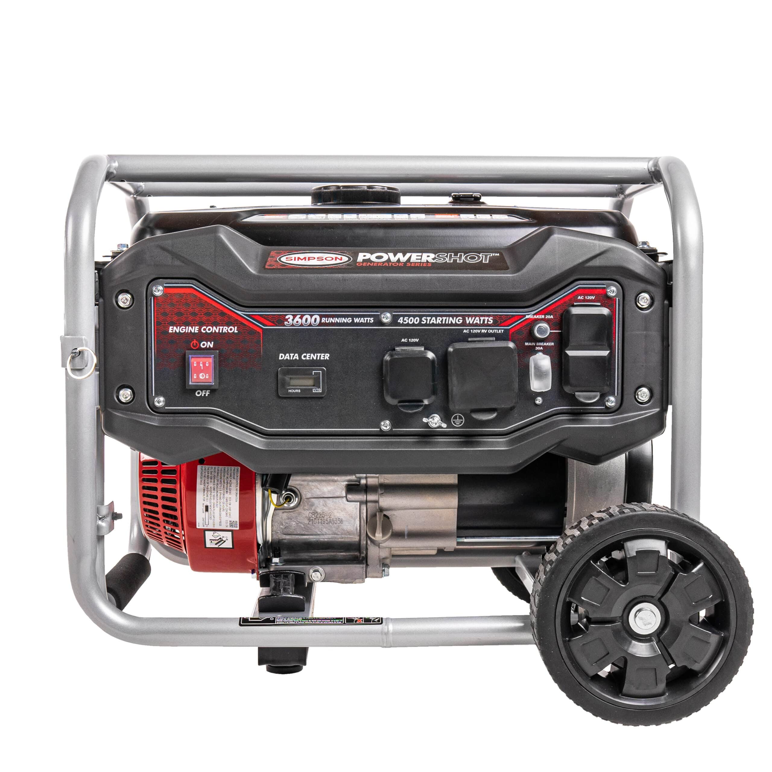 Simpson Gas Generator Simpson PowerShot 3600W Portable Generator SPG3645 Front View