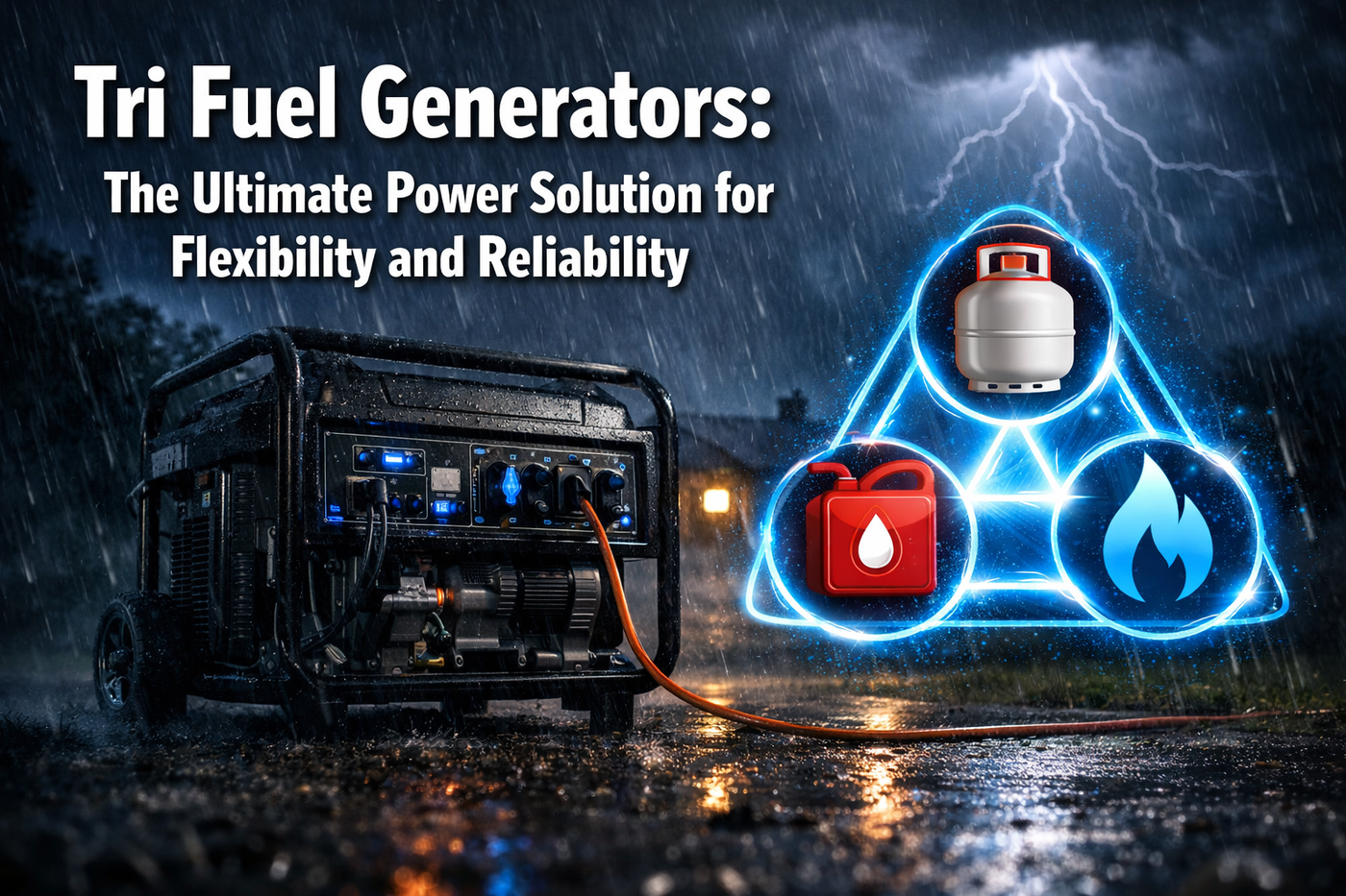 Tri fuel generators provide the ultimate fuel flexibility among all the generator options out there.