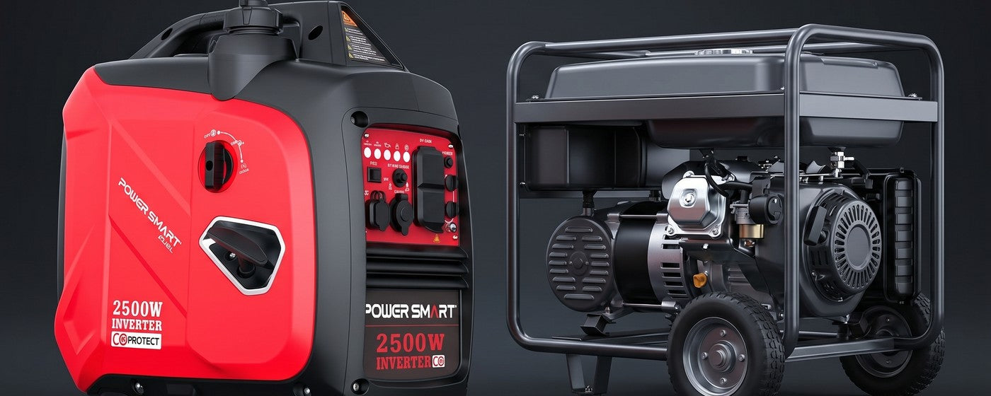 Inverter generator vs conventional generator side by side comparison
