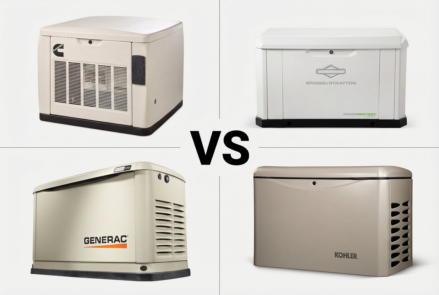 Cummins vs Briggs and Stratton vs Generac vs Kohler home standby generator comparison