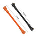 Two flexible corrugated hoses from Nature's Generator—one orange (74") and one black (68.5")—are shown side by side, each with end connectors. Perfect for linking components in home backup or solar energy storage systems.
