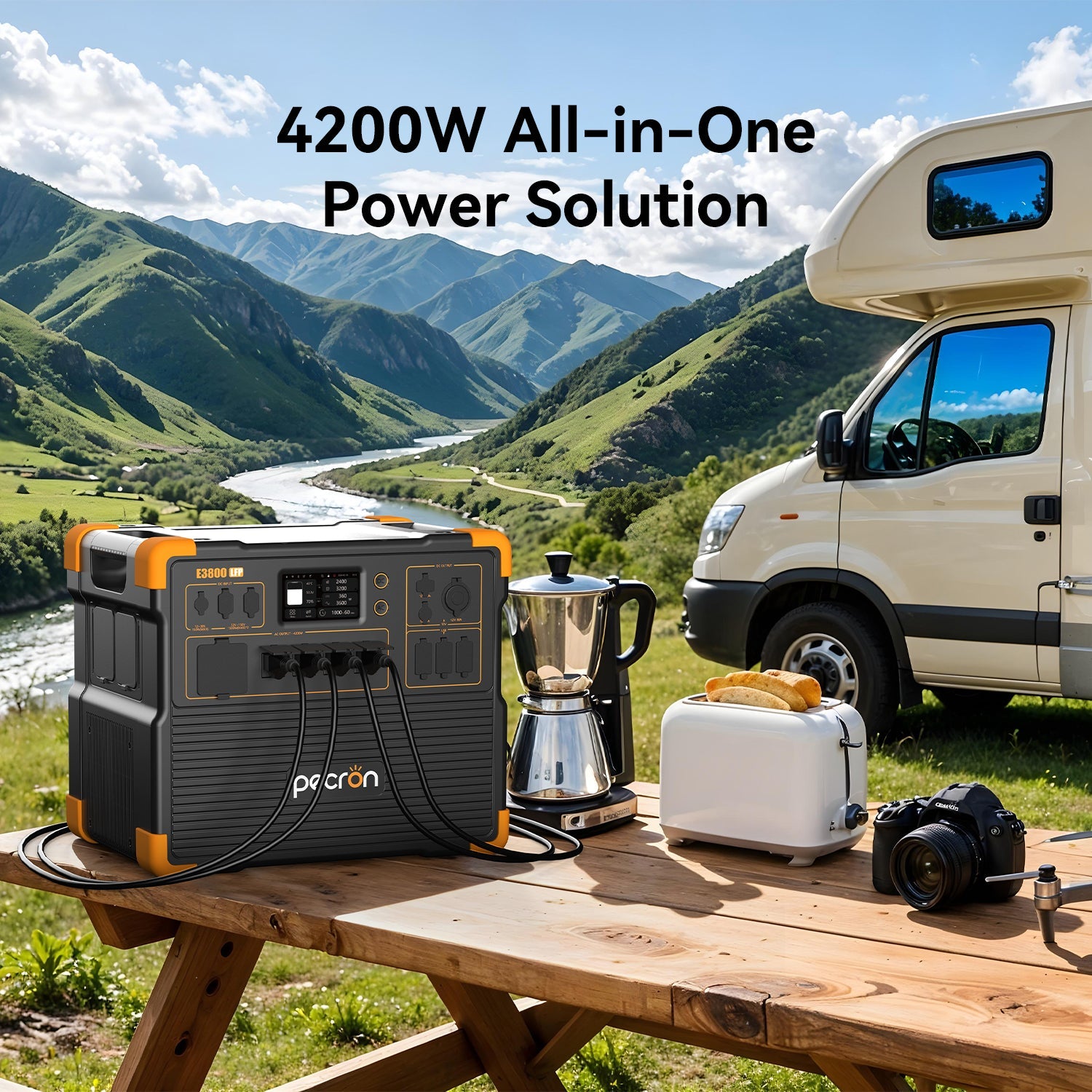 Pecron E3800LFP portable power station - view 4