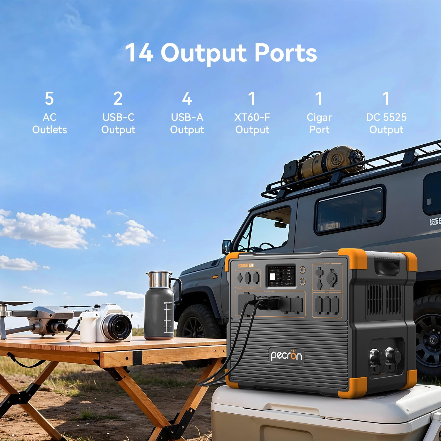 Pecron E3800LFP portable power station - view 6
