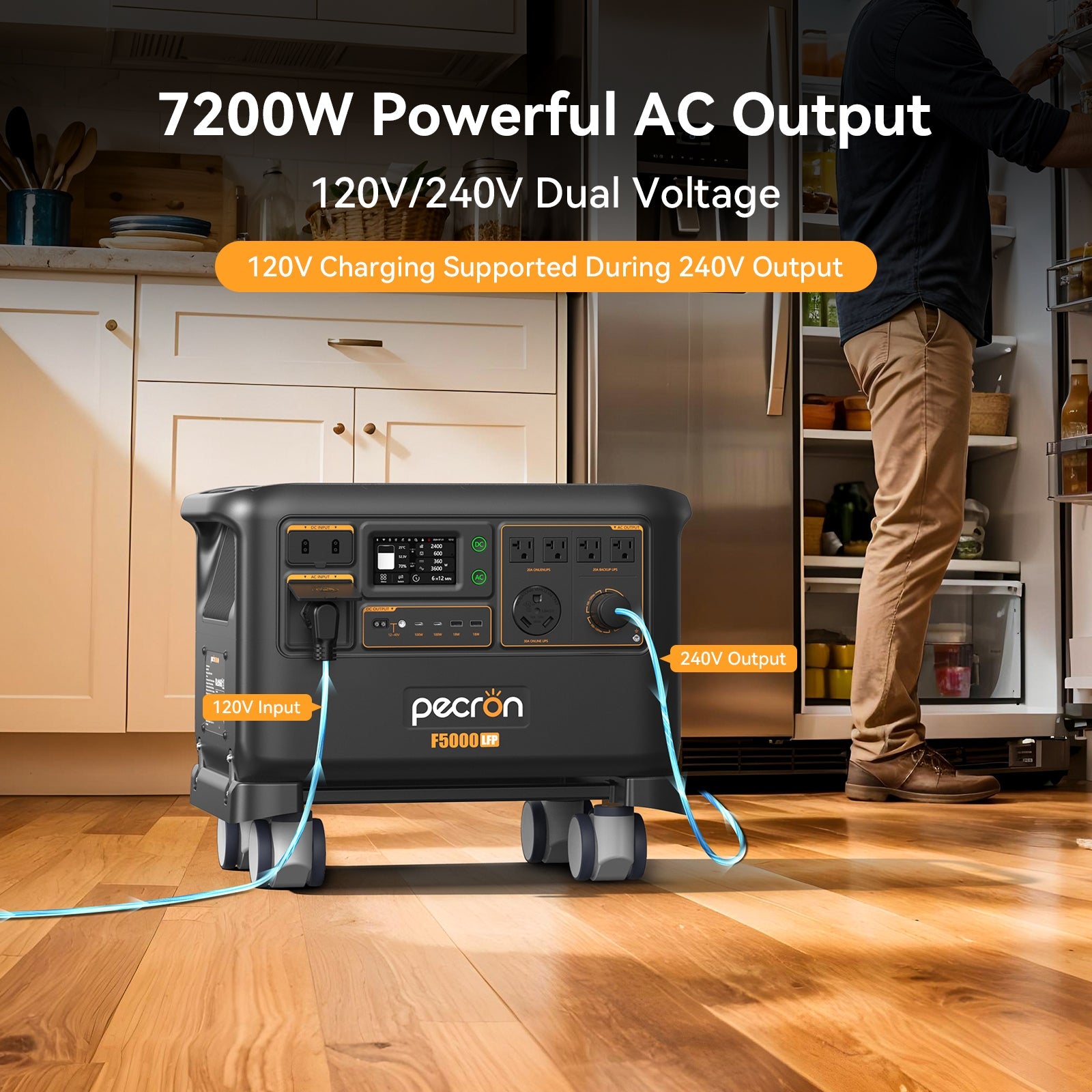 Pecron F5000LFP portable power station - view 3