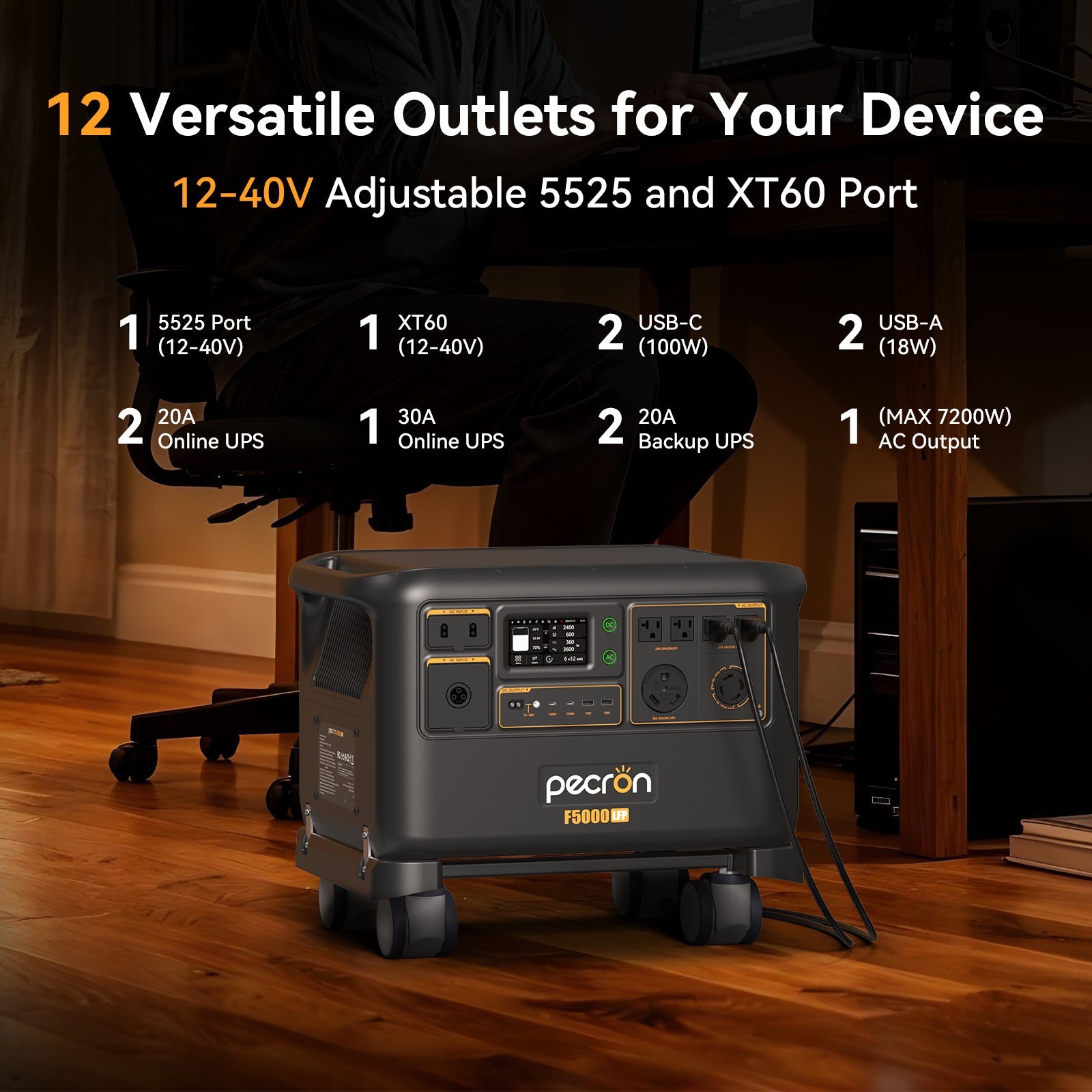 Pecron F5000LFP portable power station - view 8