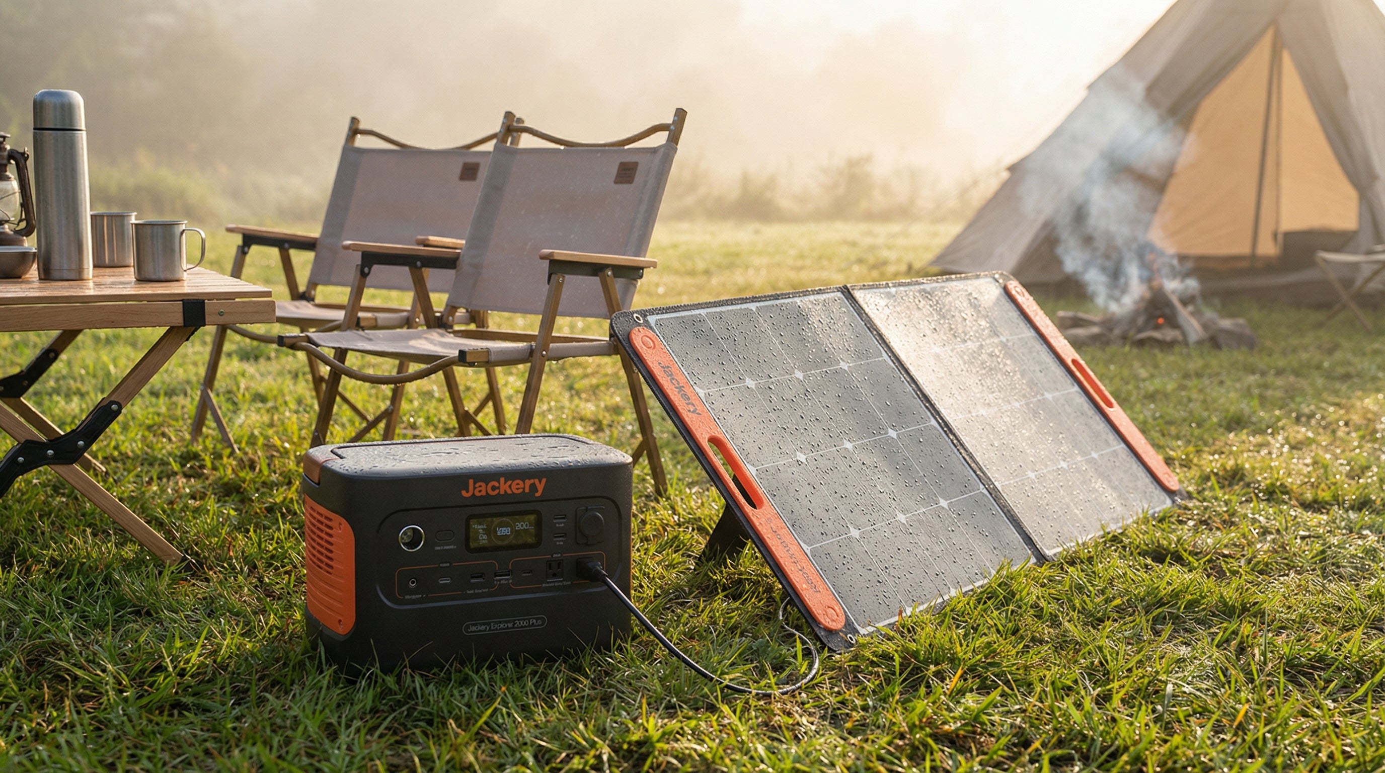 Jackery E2000Plus+200W Solar Generator Bundle — lifestyle image 1