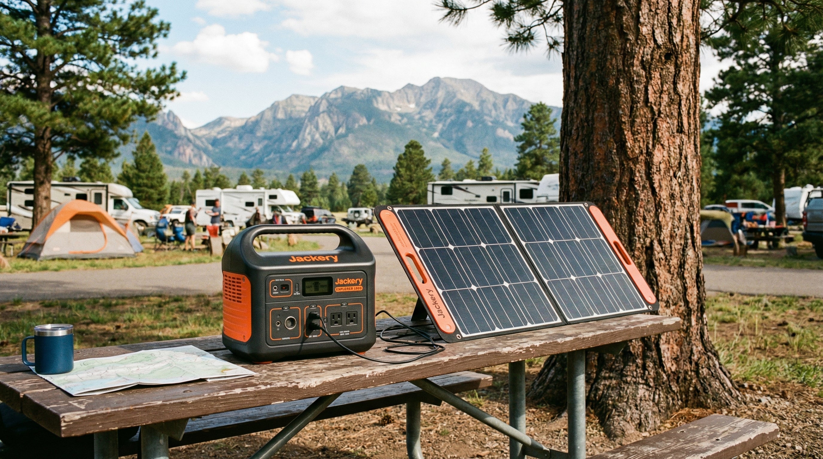 Jackery E1000V2+100Wmini Solar Power Kit — lifestyle image 2