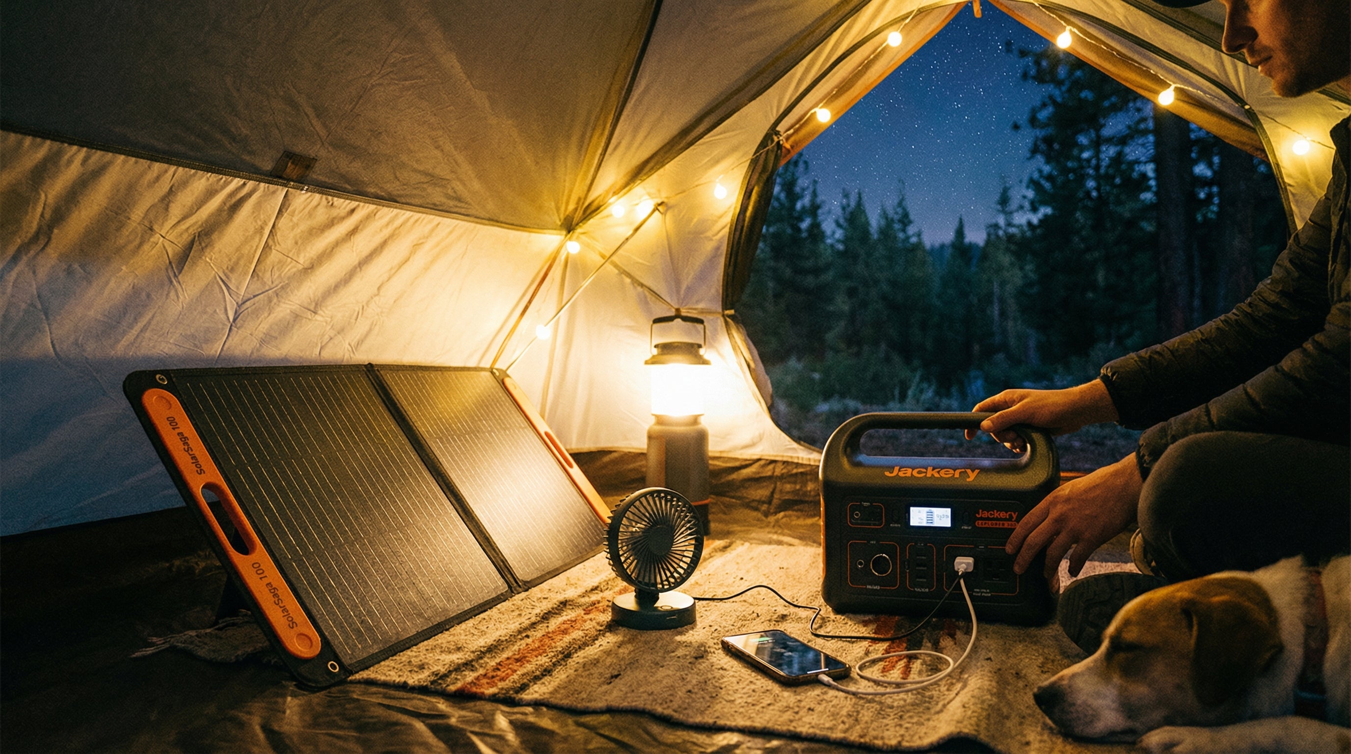 Jackery E1000V2+100Wmini Solar Power Kit — lifestyle image 3