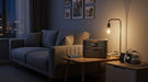 Jackery HomePower 3000 powering a Wi-Fi router, CPAP machine, and table lamp during a home power outage