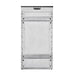 The ICECO Wholesale metallic refrigerator features an open cavity for housing units, made of durable galvanized sheet metal. Its unpainted exterior showcases structural details including screw holes and a top handle.