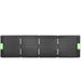 The Nature's Generator four-panel folding solar panel features two green handles on each end and is shown fully opened, laid flat against a white background.