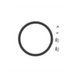 A coiled black cable is arranged in a circle on a white background, often used with a 100W portable solar panel for off-grid living. To the right of the cable, there are two small bolts and two cylindrical metal connectors placed vertically in a neat row.