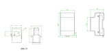 Technical drawing of a Bluetti 200A CT device, displaying three views—front, side, and top—with labeled dimensions in millimeters: width 54.1 mm, height 92.6 mm, and depth 52 mm.
