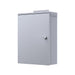 A plain, rectangular gray metal cabinet by Bluetti with a single door and a round knob, mounted against a white background. There is a mounting bracket on top.