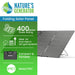 Nature’s Generator 400W folding solar panel—high-efficiency, portable, and IP67 rated. Compact design for grid-tied or off-grid use. Includes panel and carrying case.