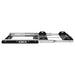 An ICECO Wholesale metal drawer slide features a sturdy, elongated design with a 3-position locking mechanism. It's extendable, has black accents, multiple side pull mounting screw holes, and is suitable for heavy-duty storage. Compatible with ICECO portable fridges.