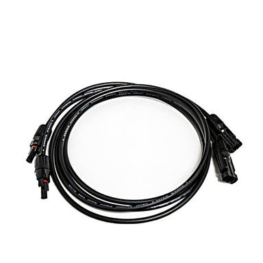 A coiled black heavy-duty Nature's Generator extension cord with connectors on both ends is placed on a white background.