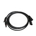 A coiled black heavy-duty Nature's Generator extension cord with connectors on both ends is placed on a white background.
