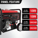The PowerSmart 12000 watt generator is ideal for home backup, offering a control panel with two 20A (120V), one 30A (120V), one 30A (120V/240V), and one 50A (120V/240V) outlets.