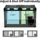 The ICECO Wholesale portable fridge features dual-zone compartments with transparent sections labeled "0-50°F." The image emphasizes the ability to separately adjust and turn off each compartment, all supported by a SECOP compressor. Icons below illustrate the choice between single or dual zone modes for this 12V refrigerator.