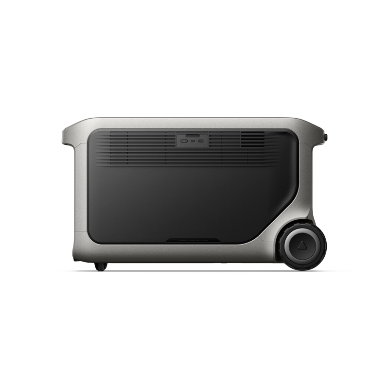 A portable, rectangular gray and black device with wheels on one side—this is the Anker Solix F3000 solar generator from Anker, perfect for reliable backup power and shown against a plain white background.