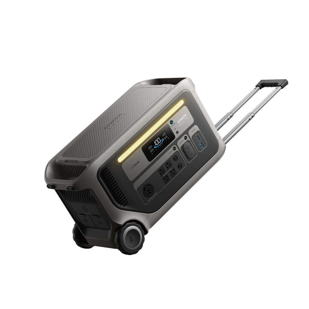Anker F3000+410W*2 Rigid Solar Panel - Complete Solar Generator Kit with 3072Wh LFP Battery - front view