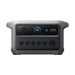 A portable Anker power station features four standard outlets, one round outlet, a display showing 80% battery, and "Anker" labeled at the top right of the front panel.