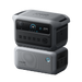 Anker SOLIX C2000 Gen 2 power station stacked on the BP2000 expansion battery showing how they connect