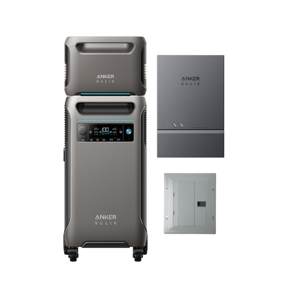 Anker SOLIX F3800+F3800 EB+Home Power Panel+Subpanel - Complete Whole Home Backup System - view 2