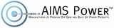 Logo of AIMS Power featuring a circular design with gradient blue shades on the left. Text reads: "AIMS Power™ Manufacturer of Premium Off Grid and Back Up Power Products" on the right.