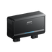 A black Anker device with a rectangular shape, featuring a single button and blue LED indicator on the front, along with two connectors at the bottom. The product is displayed against a plain white background.
