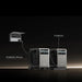 Two Anker SOLIX F3800 Plus Portable Power Stations (3840Wh | 6000W) are sleekly connected to a control panel on a dark gradient background, with cables highlighting an efficient solar-powered portable energy solution.