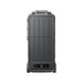 A front view of the Anker rectangular black vertical electronic device with a top handle and digital control panel at the bottom, featuring a modern minimalist design, suitable as a household appliance.
